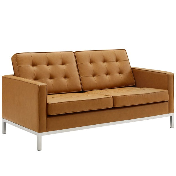 Loft 3 Piece Tufted Upholstered Faux Leather Set by Modway