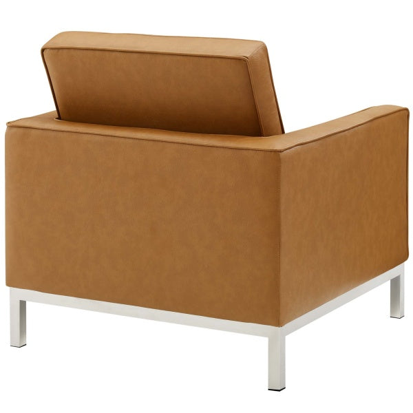 Loft 3 Piece Tufted Upholstered Faux Leather Set by Modway