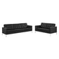 Loft Tufted Upholstered Faux Leather Sofa and Loveseat Set by Modway