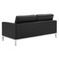 Loft Tufted Upholstered Faux Leather Sofa and Loveseat Set by Modway