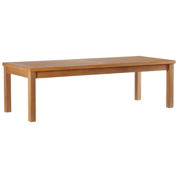 Upland Outdoor Patio Teak Wood Coffee Table Natural by Modway