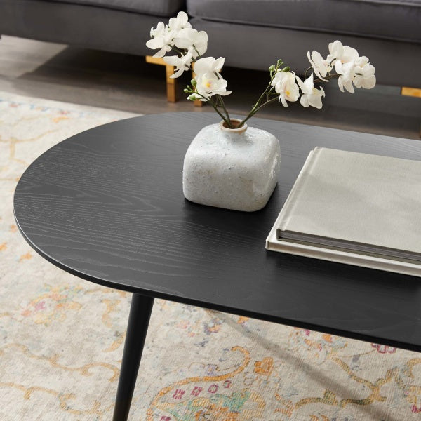 Vigor Oval Coffee Table Black by Modway