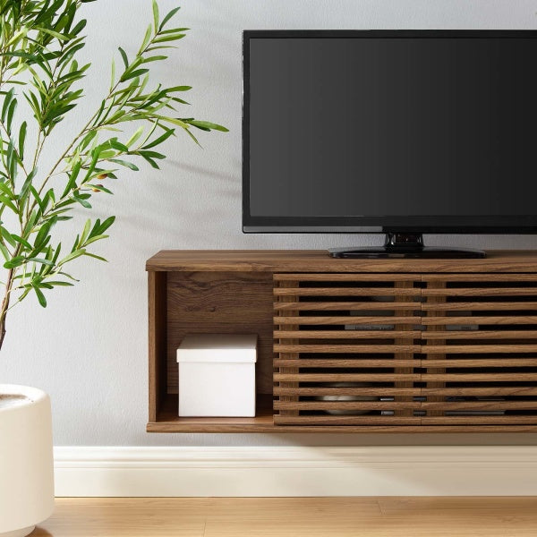 Render 46" WallMount Media Console TV Stand Walnut by Modway