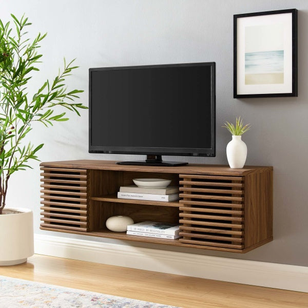 Render 46" WallMount Media Console TV Stand Walnut by Modway