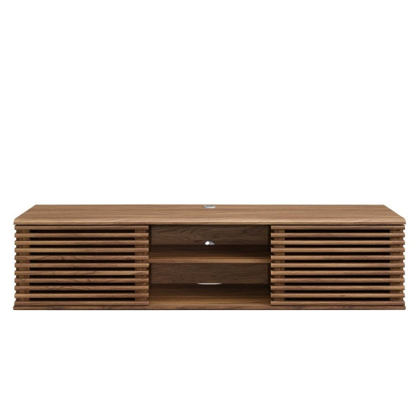 Render 60" WallMount Media Console TV Stand Walnut by Modway