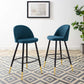 Cordial Fabric Bar Stools - Set of 2 | Polyester by Modway