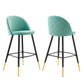 Cordial Performance Velvet Bar Stools - Set of 2 by Modway