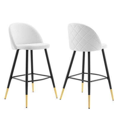 Cordial Performance Velvet Bar Stools - Set of 2 by Modway