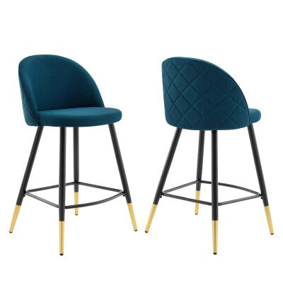 Cordial Fabric Counter Stools (Set of 2) | Polyester by Modway