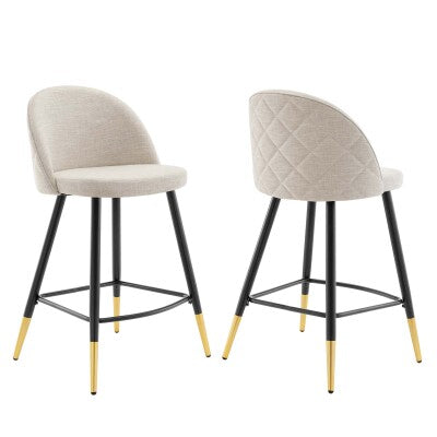 Cordial Fabric Counter Stools (Set of 2) | Polyester by Modway