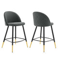 Cordial Fabric Counter Stools (Set of 2) | Polyester by Modway