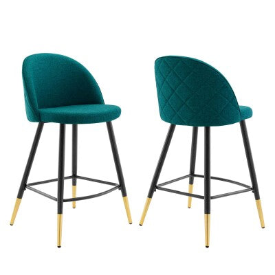 Cordial Fabric Counter Stools (Set of 2) | Polyester by Modway