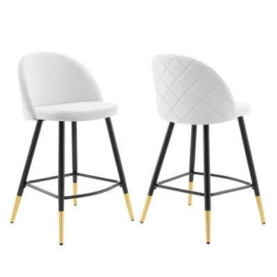 Cordial Performance Velvet Counter Stools Set of 2 by Modway