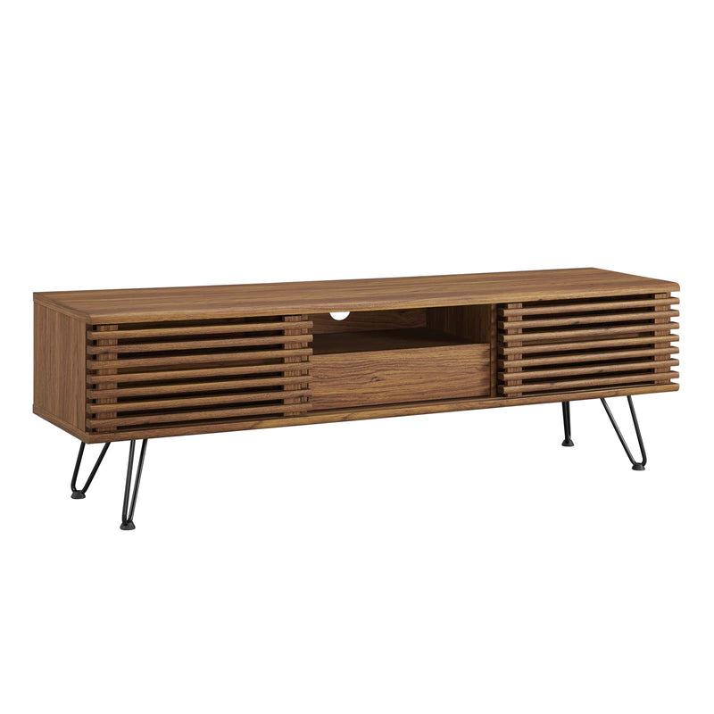 Render 59" Media Console TV Stand Walnut by Modway