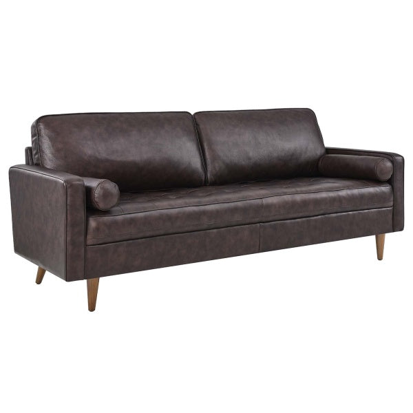 Valour 81" Leather Sofa By Modway