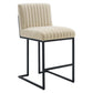 Indulge Channel Tufted Fabric Counter Stool | Polyester by Modway