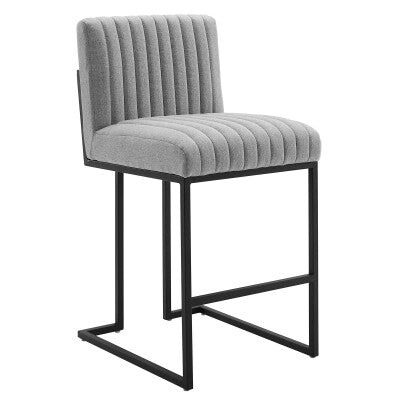 Indulge Channel Tufted Fabric Counter Stool | Polyester by Modway