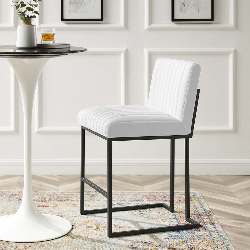 Indulge Channel Tufted Fabric Counter Stool | Polyester by Modway