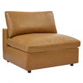 Commix Down Filled Overstuffed Vegan Leather Armless Chair by Modway