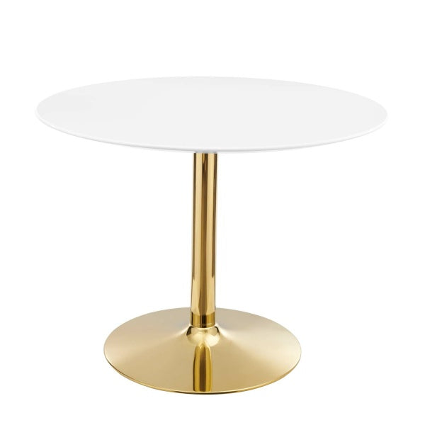 Verne 40" Dining Table in Gold White By Modway