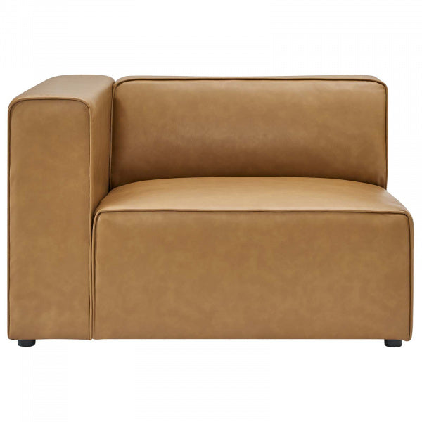Mingle Vegan Leather Sofa and Armchair Set Tan by Modway