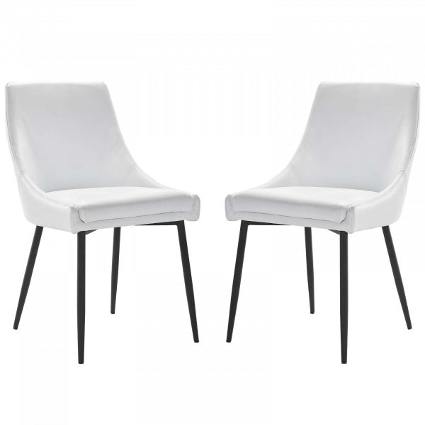 Viscount Vegan Leather Dining Chairs - Set of 2 by Modway