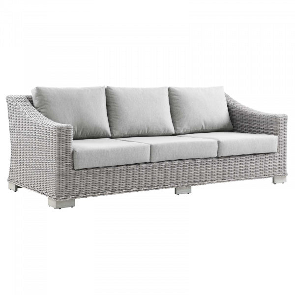 Conway Outdoor Patio Wicker Rattan Sofa | Polyester by Modway