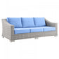 Conway Outdoor Patio Wicker Rattan Sofa | Polyester by Modway