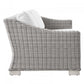 Conway Outdoor Patio Wicker Rattan Sofa | Polyester by Modway