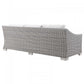 Conway Outdoor Patio Wicker Rattan Sofa | Polyester by Modway