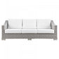 Conway Outdoor Patio Wicker Rattan Sofa | Polyester by Modway