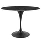 Lippa 42" Artificial Marble Dining Table Black Black By Modway