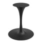 Lippa 54" Artificial Marble Oval Dining Table Black Black By Modway