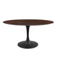 Lippa 60" Artificial Marble Oval Dining Table By Modway