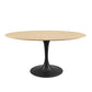 Lippa 60" Artificial Marble Oval Dining Table By Modway