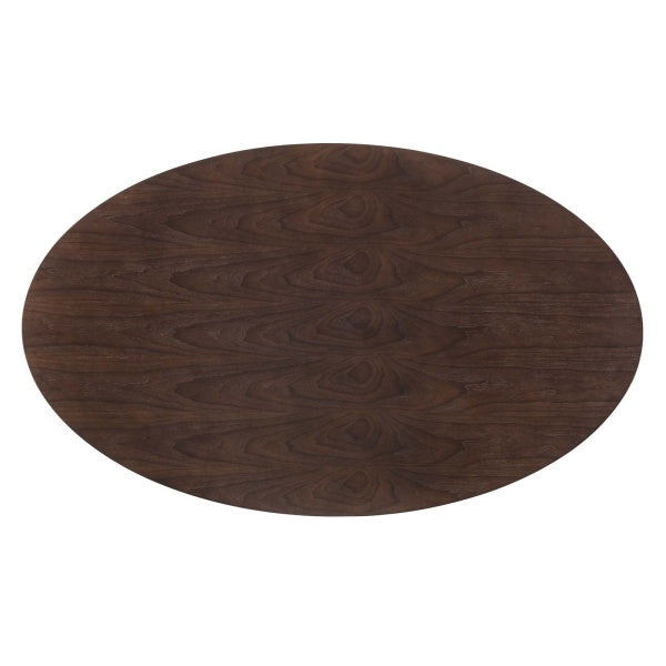 Lippa 78" Oval Artificial Marble Dining Table By Modway