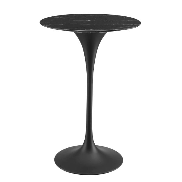 Lippa 28" Artificial Marble Bar Table By Modway