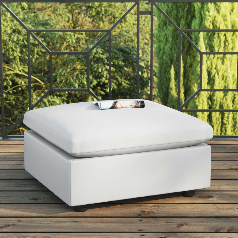 Commix Overstuffed Outdoor Patio Ottoman by Modway