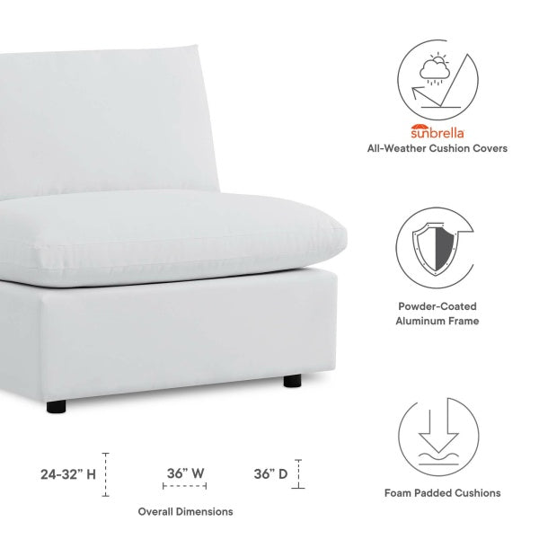 Commix Sunbrella Outdoor Patio Armless Chair by Modway