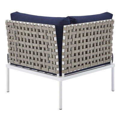 Harmony 6-Piece Sunbrella Basket Weave Outdoor Patio Aluminum Sectional Sofa Set by Modway