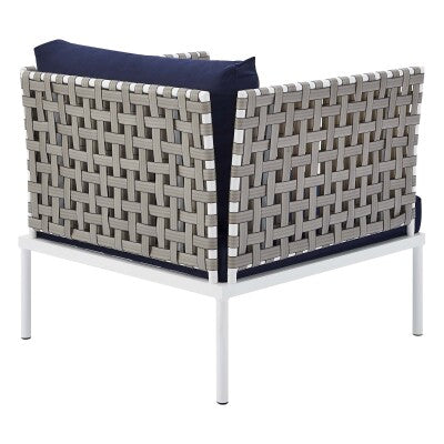 Harmony 7-Piece Sunbrella Basket Weave Outdoor Patio Aluminum Sectional Sofa Set by Modway