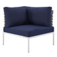 Harmony 8-Piece Sunbrella Basket Weave Outdoor Patio Aluminum Sectional Sofa Set by Modway