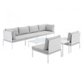 Harmony 8-Piece Sunbrella Outdoor Patio Aluminum Sectional Sofa Set | Polyester by Modway