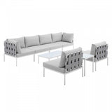 Harmony 8-Piece Sunbrella Outdoor Patio Aluminum Sectional Sofa Set | Polyester by Modway