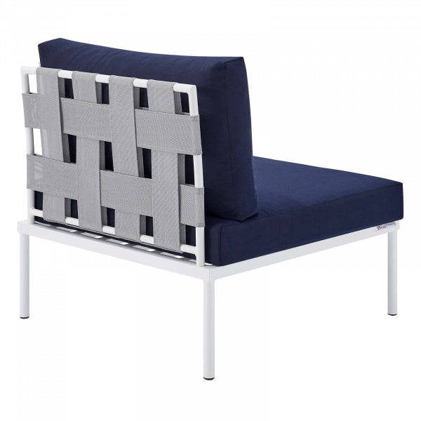 Harmony 8-Piece Sunbrella Outdoor Patio Aluminum Sectional Sofa Set | Polyester by Modway