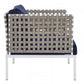 Harmony 8-Piece Sunbrella Basket Weave Outdoor Patio Aluminum Seating Set by Modway