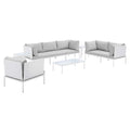 Harmony 8-Piece Sunbrella Outdoor Patio Aluminum Seating Set | Polyester by Modway