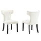 Curve Performance Velvet Dining Chairs (Set of 2) by Modway