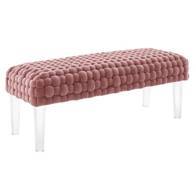 Prologue Woven Performance Velvet Ottoman by Modway