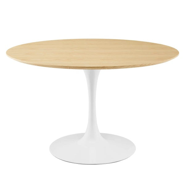 Lippa 47" Dining Table in White Natural By Modway
